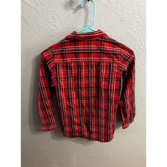 Green dog Girls Size 7X Red Plaid Button-Up Shirt Cotton - Picture 4 of 8
